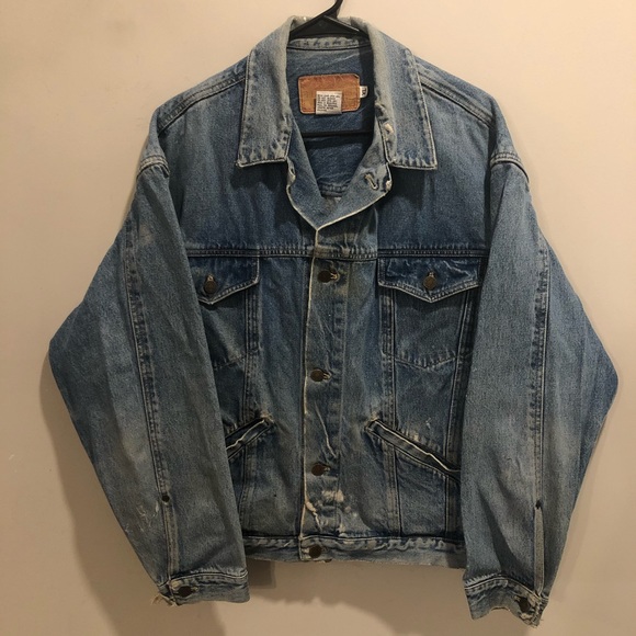 Calvin Klein Other - Calvin Klein denim jacket distressed vtg rare blue